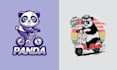 do creative teddy mascot panda logo design