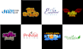 do modern and font in shape logo design