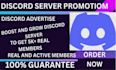 grow promote and advertise your discord server to obtain new real member