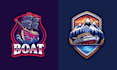 make creative boat ship logo with mascot style