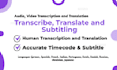 transcribe, translate and subtitling your video