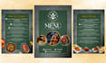 create a premium modern menu design for restaurant or cafe