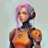 illustrate sci fi and 2d cartoon character concept art