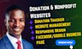 design nonprofit website for charity donations fundraising