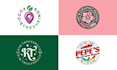 design an unique round stamp, badge style logo