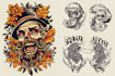 create any design in old school tattoo style