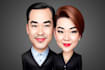 draw bighead real face caricature