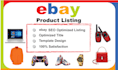 do ebay listing, ebay product listing, ebay SEO listing