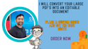 convert any PDF, image to word, excel, ppt, manual typing