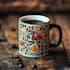 do custom typography coffee mug design or coffee mug design