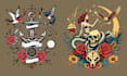 create custom logo old school traditional tattoo design