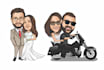 make a caricatures for couples, families, weddings