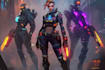 design cyberpunk and fantasy character splash art