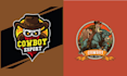 make animal mascot cowboy western logo