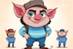 design custom cartoon character, mascot