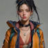 do a game character art concept art in unique style