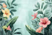 create a digital botanical illustration of flower