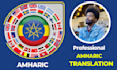 provide accurate translations from amharic to all languages