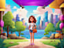 create cartoon background illustration