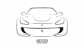 draw car silhouette for a logo in minimalist style