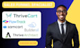 setup thrivecart thrive architect samcart flowtrack builderall landing page