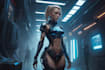 design stunning sci fi, cyberpunk, portrait art