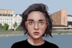 create realistic digital portrait and line art