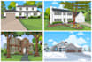 draw house,skyscraper,stadium and other buiding in vector