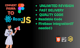 convert your figma design into a responsive react js website with tailwind css