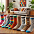 give you a premade sock designs
