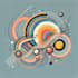 design abstract one line art with boho style
