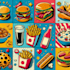create a food pop art using your food