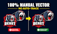 vectorize logo and do manual vector tracing