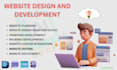 create custom website, website development, website design and fullstack website