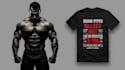 design custom gym and fitness t shirt for print on demand