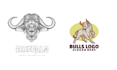 design hand drawn cow bull logo