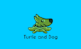 create a unique turtle and dog mascot logo design