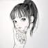 tattoo illustration anime style in lines