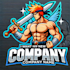 do make fighter sword mascot logo design with express delivery