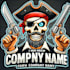 do make pirate skull mascot logo design with express delivery