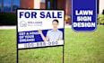 design custom yard sign, lawn sign, real estate yard for you