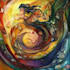 draw a digital abstract art illustration