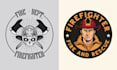 make custom skull firefighter logo for your