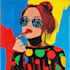 draw a retro pop art roy lichtenstein style