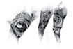create sleeve tattoo design in geometric style
