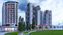 do retail, apartment building design with 3d model rendering