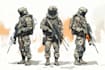 draw military themed illustrations