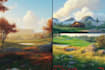 create a realistic background or landscape drawing for you