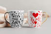create custom typography coffee mug design 2025