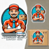 do awesome delivery boy mascot logo design with express service